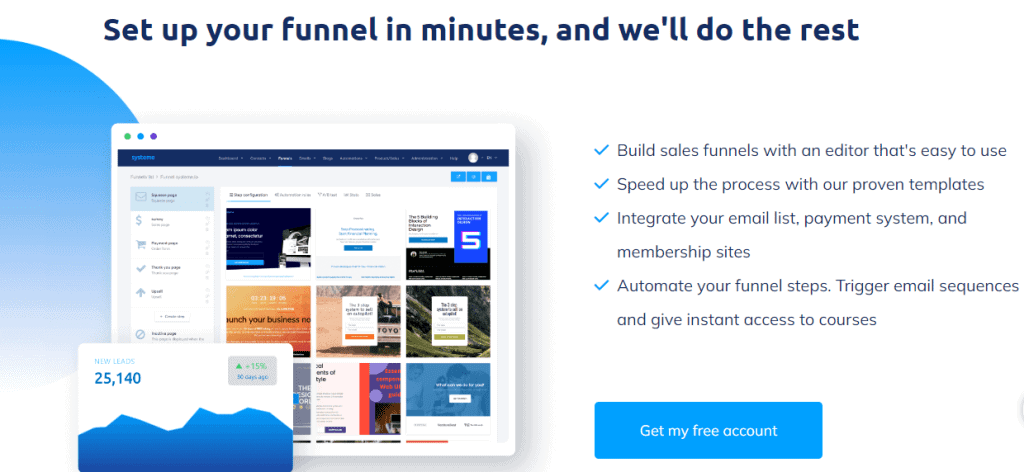 Drag-and-drop funnel builder