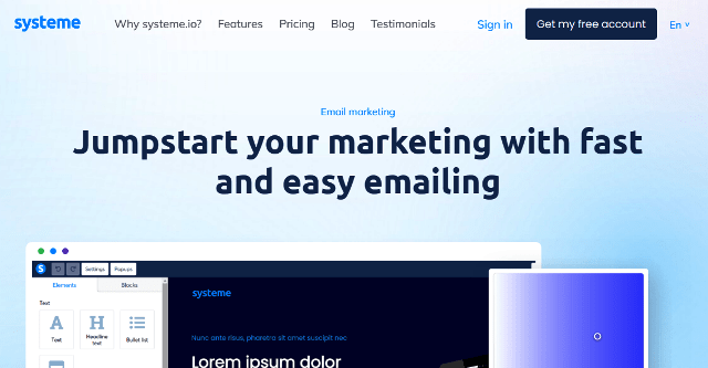 Systeme email platform