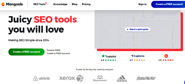 Mangools tools review: SEO tool