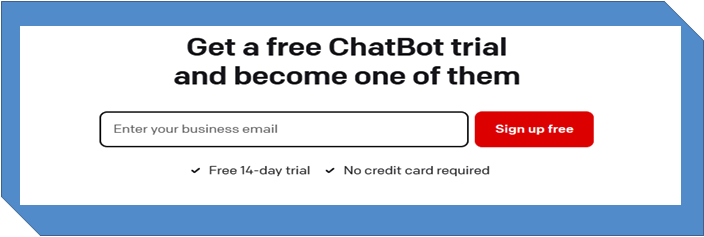 ChatBot sign-up button