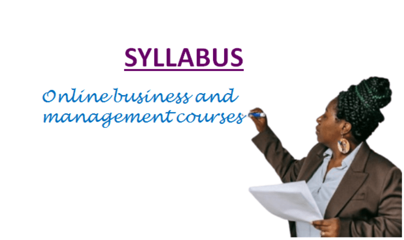 Online business and management courses structure